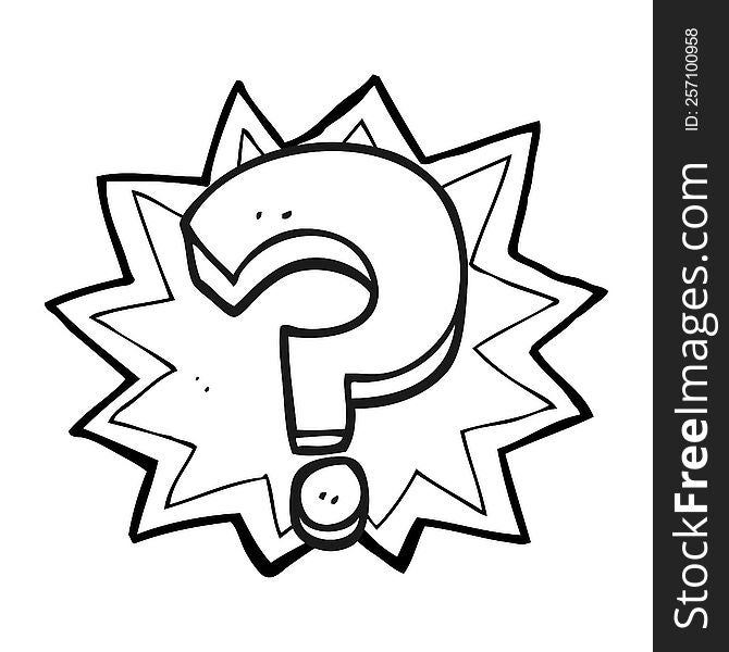 Black And White Cartoon Question Mark