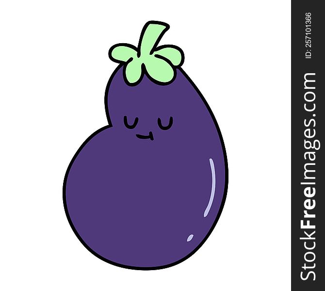 cartoon happy eggplant healthy vegetable. cartoon happy eggplant healthy vegetable