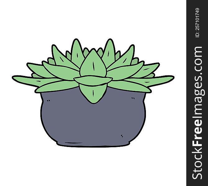 cartoon succulent plant. cartoon succulent plant