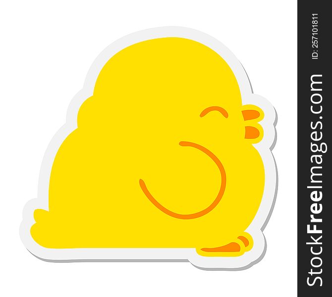 Cute Fat Baby Bird Sticker