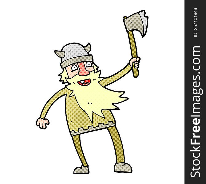 freehand drawn cartoon viking
