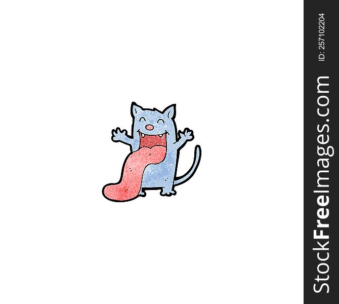 Cartoon Cat Sticking Out Tongue