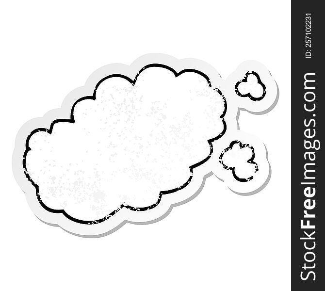 distressed sticker of a cartoon puff of smoke