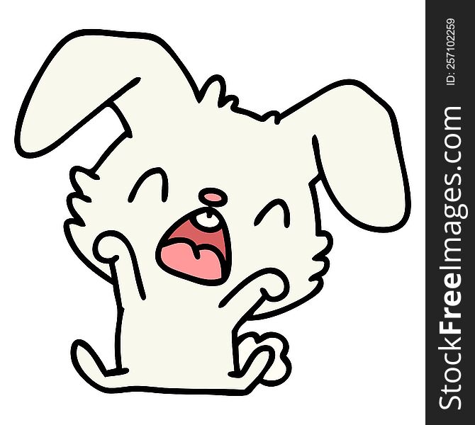 Cartoon Rabbit Yawning