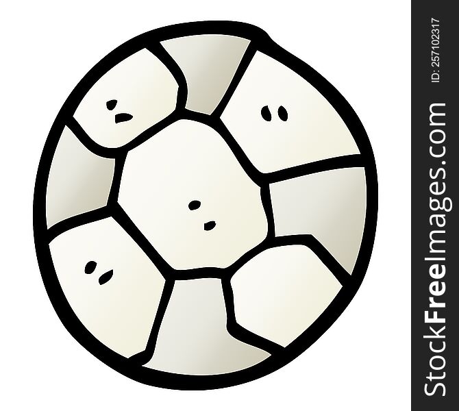 Vector Gradient Illustration Cartoon Soccer Ball