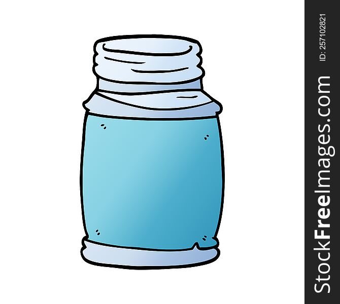 cartoon doodle glass jar
