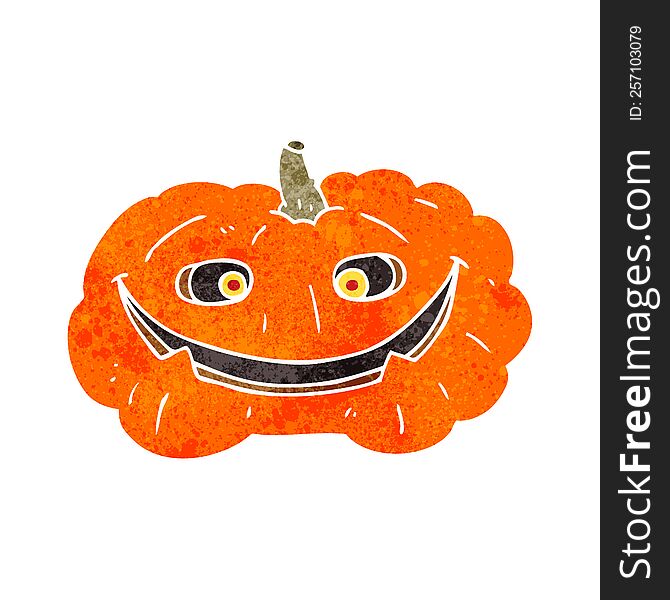 Retro Cartoon Pumpkin