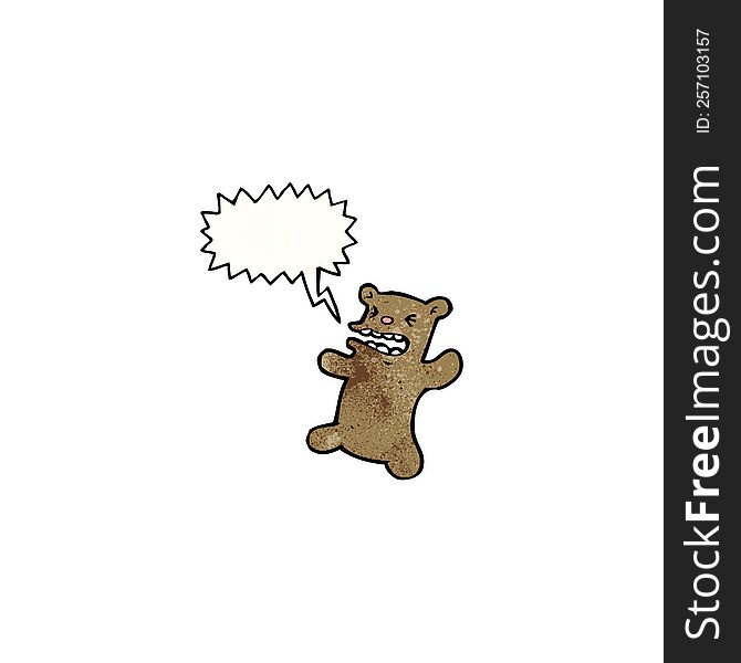 angry little bear cartoon
