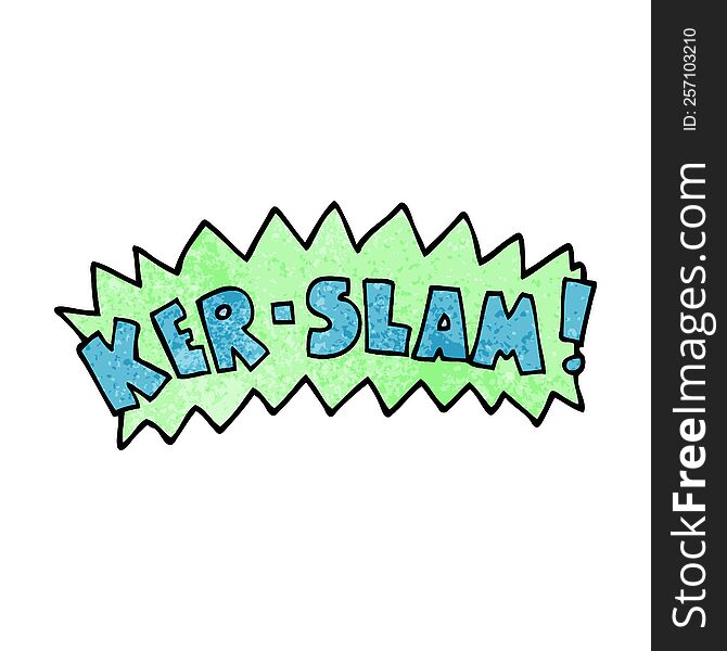 cartoon doodle words ker slam