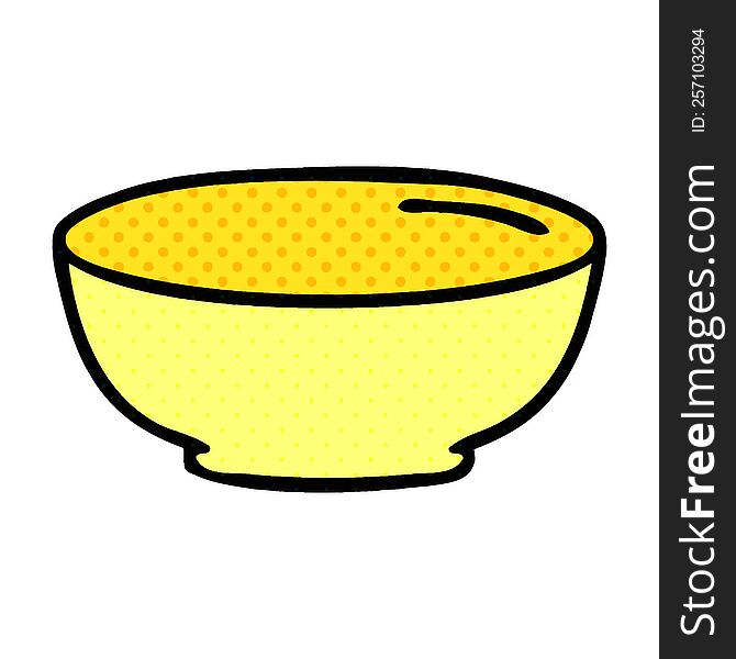 comic book style quirky cartoon bowl. comic book style quirky cartoon bowl