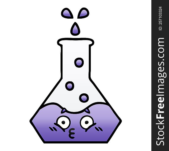 gradient shaded cartoon of a science beaker