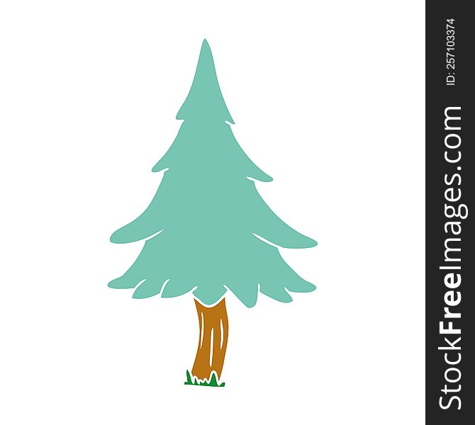 hand drawn cartoon doodle of woodland pine trees