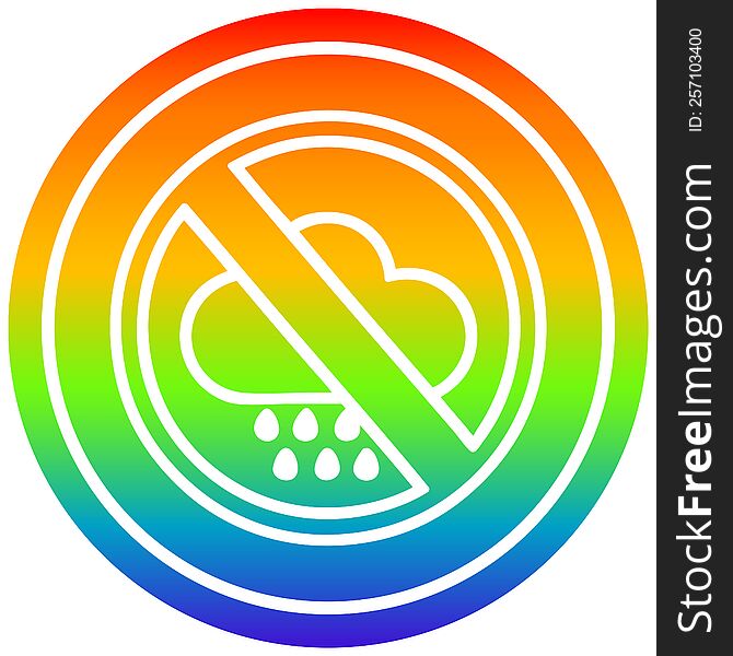 no bad weather circular icon with rainbow gradient finish. no bad weather circular icon with rainbow gradient finish
