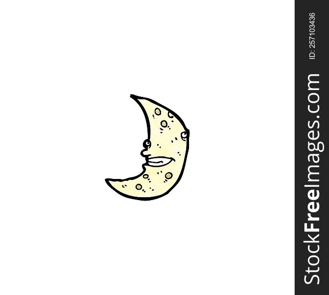 cartoon crescent moon