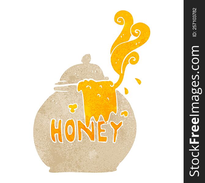Retro Cartoon Honey Pot