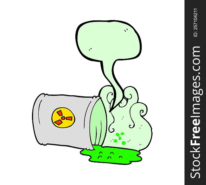 speech bubble cartoon nuclear waste