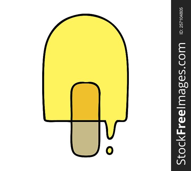 cartoon of a melting ice lolly