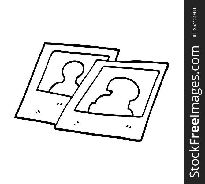 line drawing cartoon instant photograph