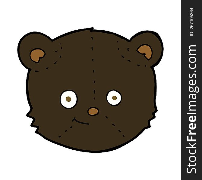 cartoon black bear head