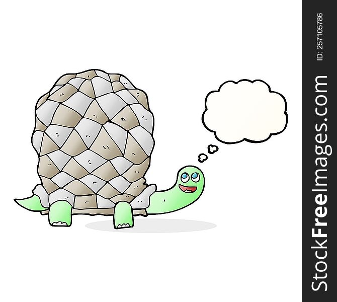 Thought Bubble Cartoon Tortoise