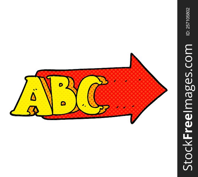 freehand drawn cartoon ABC symbol