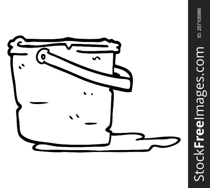 Line Drawing Cartoon Bucket