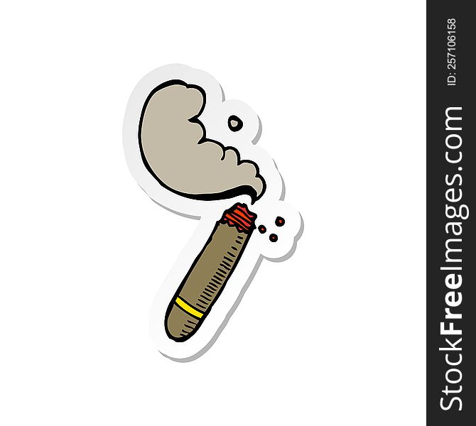 sticker of a cartoon cigar