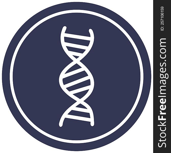 DNA Chain Circular Icon