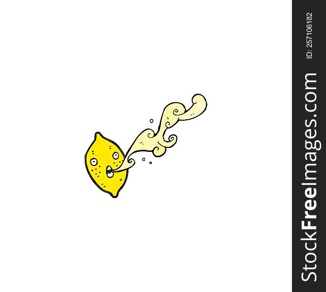 cartoon squirting lemon