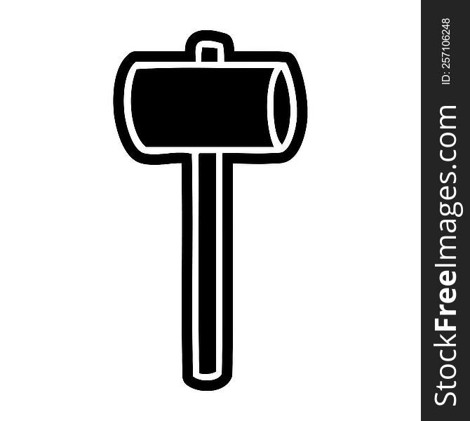 Cartoon Icon Drawing Of A Mallet