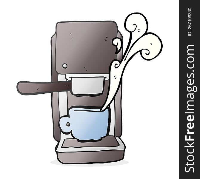 cartoon espresso maker