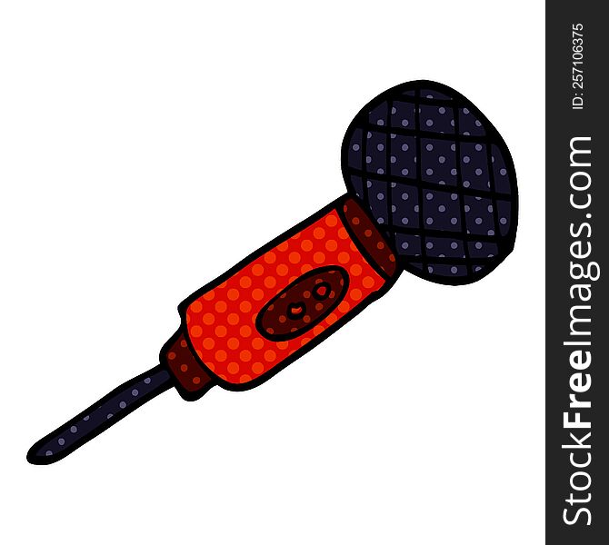 cartoon doodle microphone