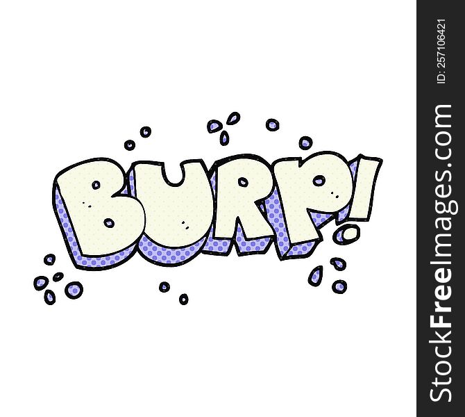 Cartoon Burp Text