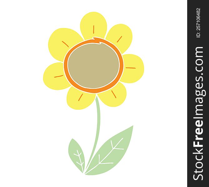 hand drawn quirky cartoon daisy. hand drawn quirky cartoon daisy