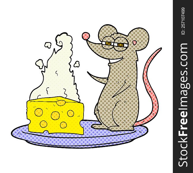 cartoon mouse with cheese