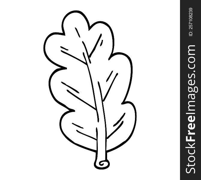 line drawing cartoon leaf