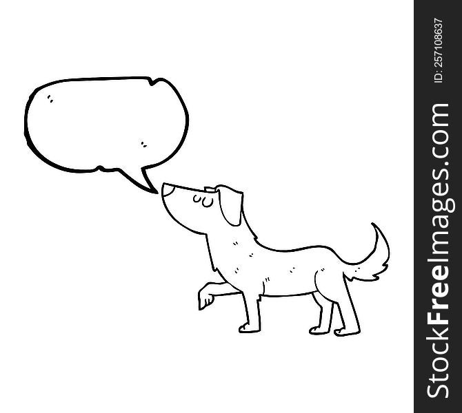 Speech Bubble Cartoon Dog