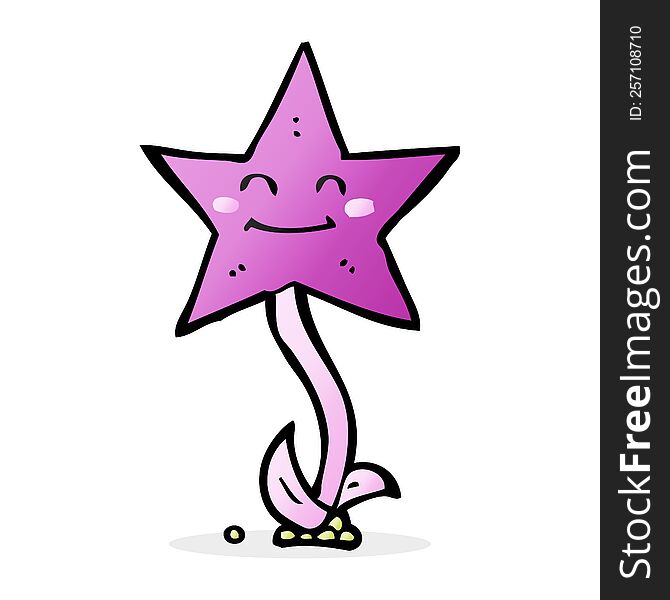 cartoon star flower