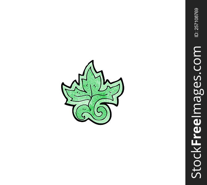 cartoon floral leaf decorative element