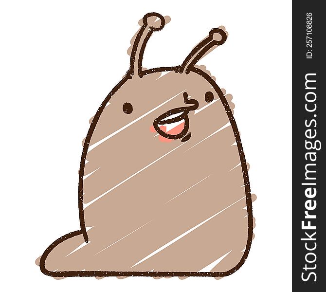 Happy Slug Chalk Drawing