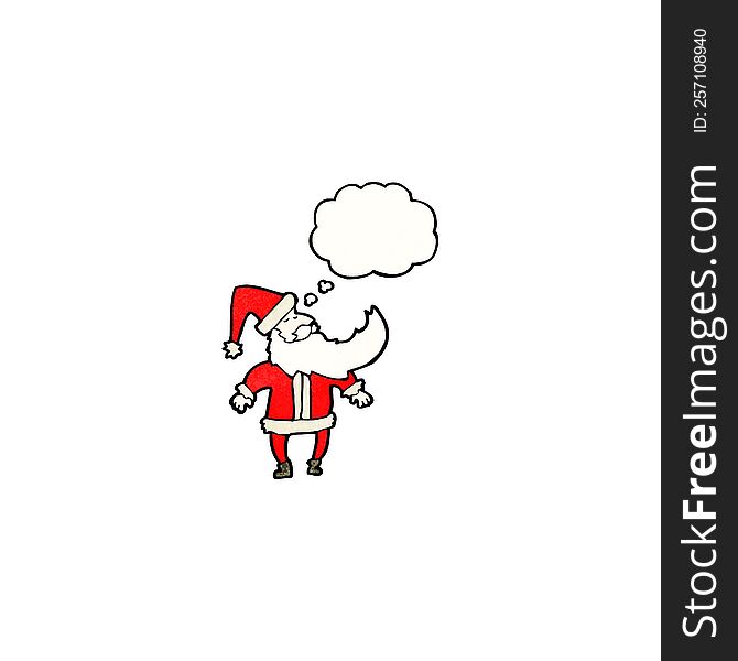 Santa Claus With Thought Bubble