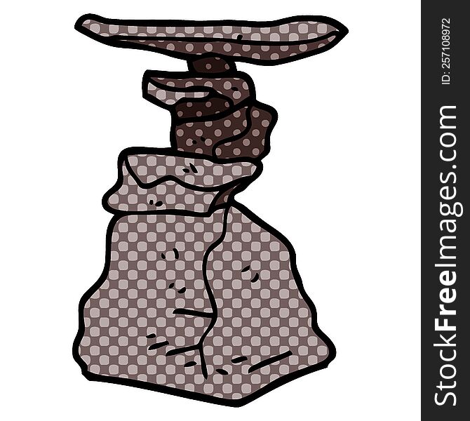 Cartoon Doodle Stacked Rocks