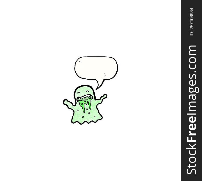 Cartoon Slimy Ghost