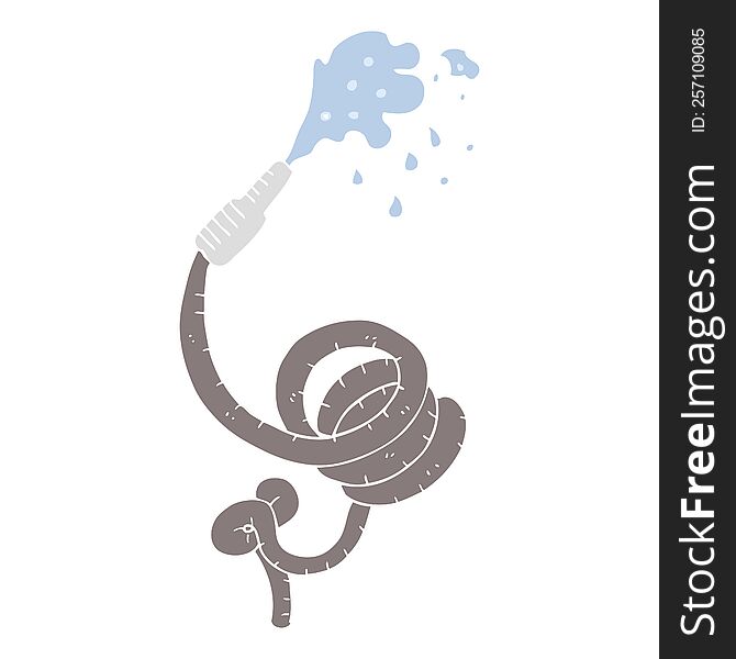 flat color illustration of a cartoon hose pipe