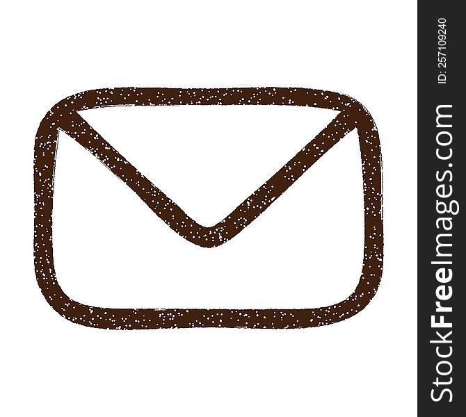 Envelope Symbol Charcoal Drawing