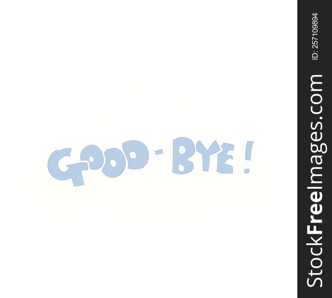flat color illustration of good-bye symbol. flat color illustration of good-bye symbol
