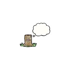 Cartoon Tree Stump Royalty Free Stock Image