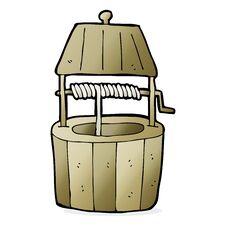 Cartoon Wishing Well Stock Photography