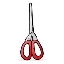Cartoon Scissors Stock Photo
