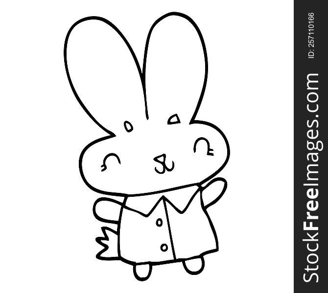 cute cartoon tiny rabbit